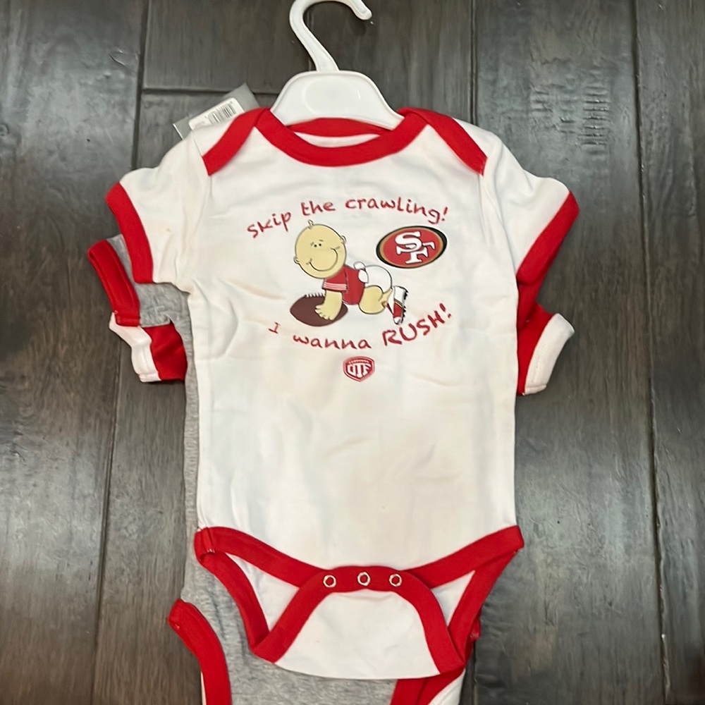 NFL | San Francisco 49ers 3pk Onesies - Picture 4 of 4